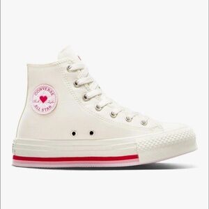 Brand New Converse CTAS EVA Lift Hi in Vintage White and Red